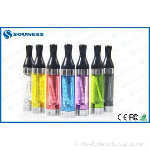 Blue 2.4ml T2 E Cigarette Vaporizer Reviews , 3.0 - 4.2V 50